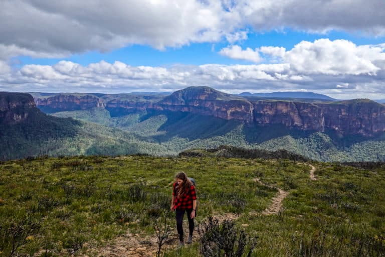 Beck walks on the Lockleys Pylon Walking Track in the Blue Mountains