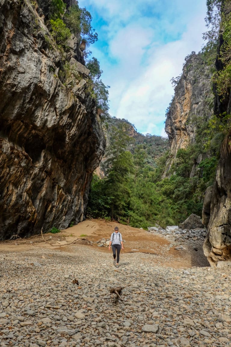 Beck exploring the Bungonia Gorge on the Red Track in Bungonia National Park