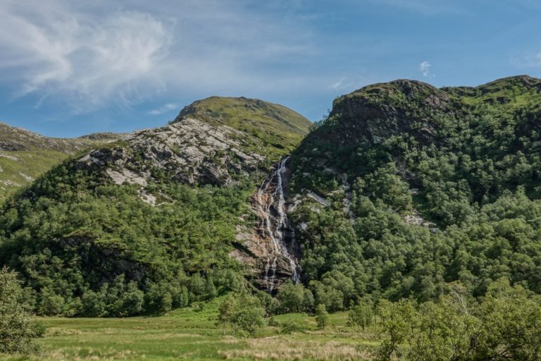 Steall Falls waterfall walk in Glen Nevis