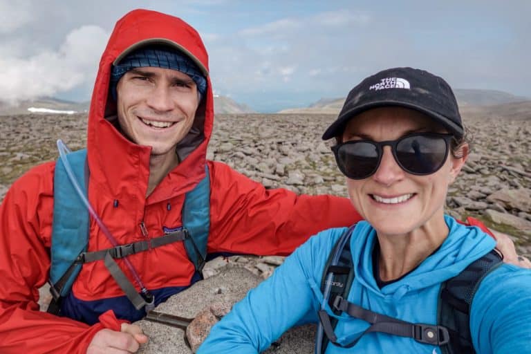 Dan and Beck at Ben Macdui during one of the best Cairngorm walks