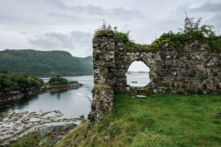 Strome Castle on Loch Carron Scotland