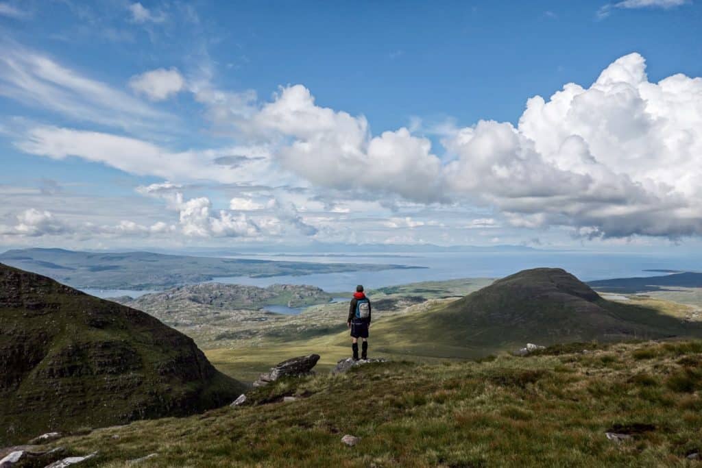Dan enjoys the views from Tom Na Gruagaich munro