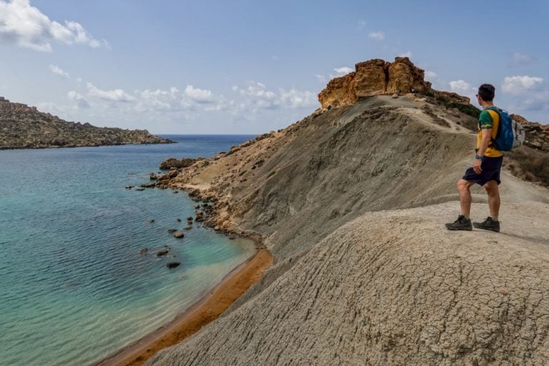 Qarraba Bay, next to Għajn Tuffieħa in between Golden and Ġnejna Bays