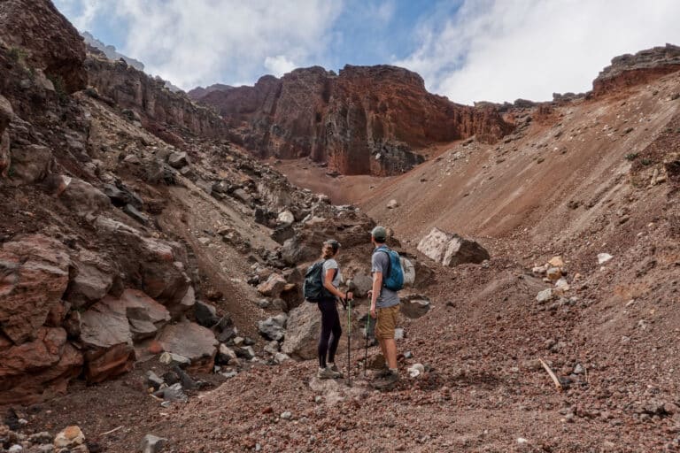 Dan and Beck enjoy El Salvador hiking, particularly at San Miguel Volcano