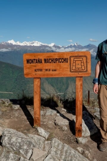 Dan at the peak of the Machu Picchu Mountain hike