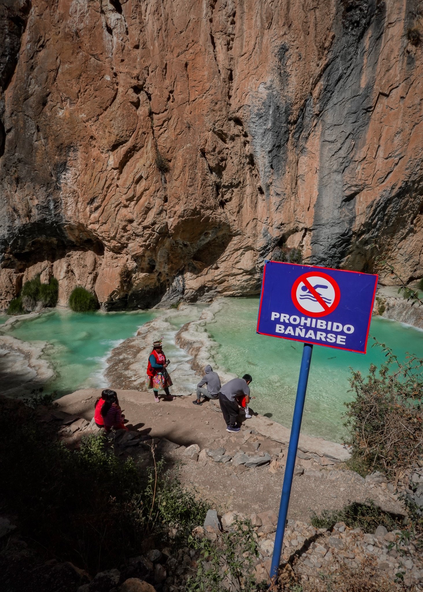 No swimming sign