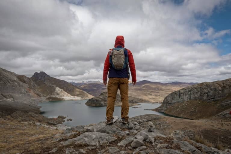 Dan admires Cordillera de la Viuda and Laguna Chuchun, near Cullhuay