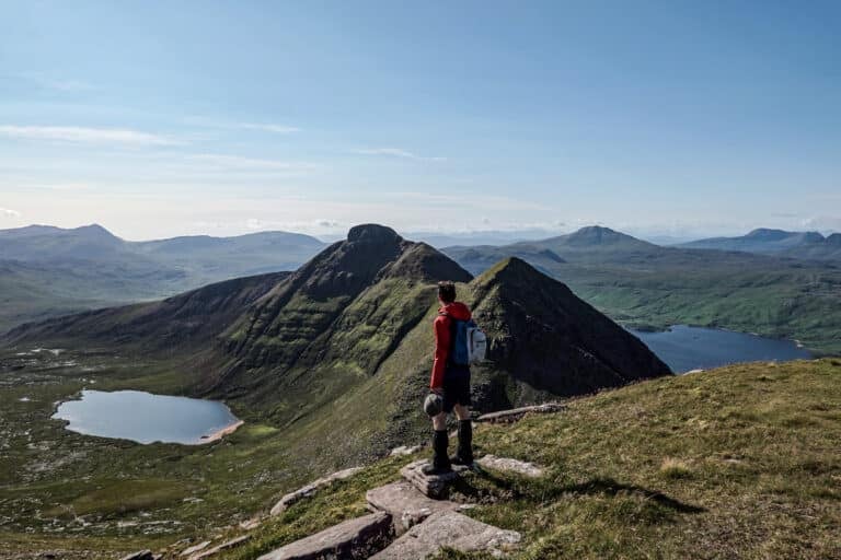 Dan hiking Quinag in Assynt, Scotland