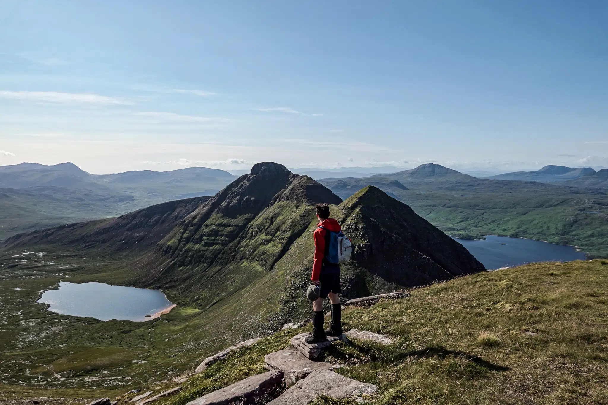 Dan hiking Quinag in Assynt, Scotland