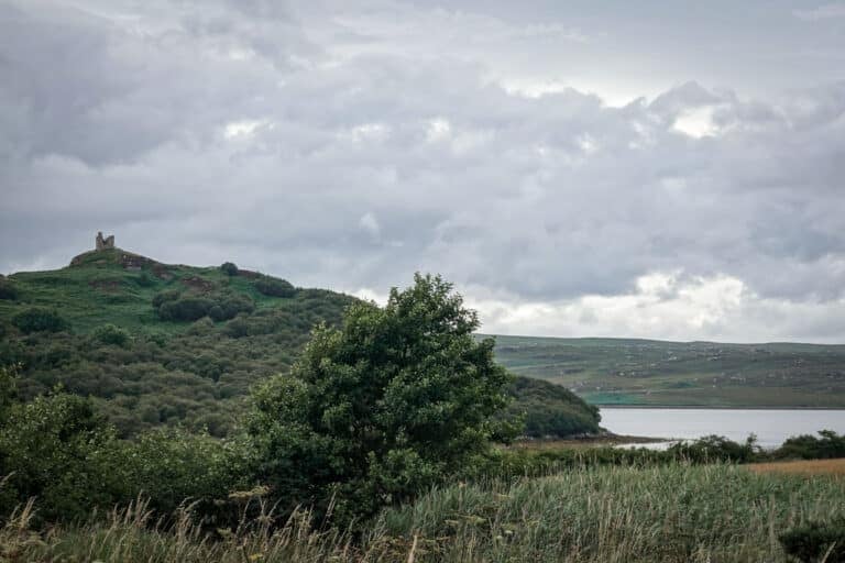 Castle Varrich on the Kyle of Tongue in Scotland