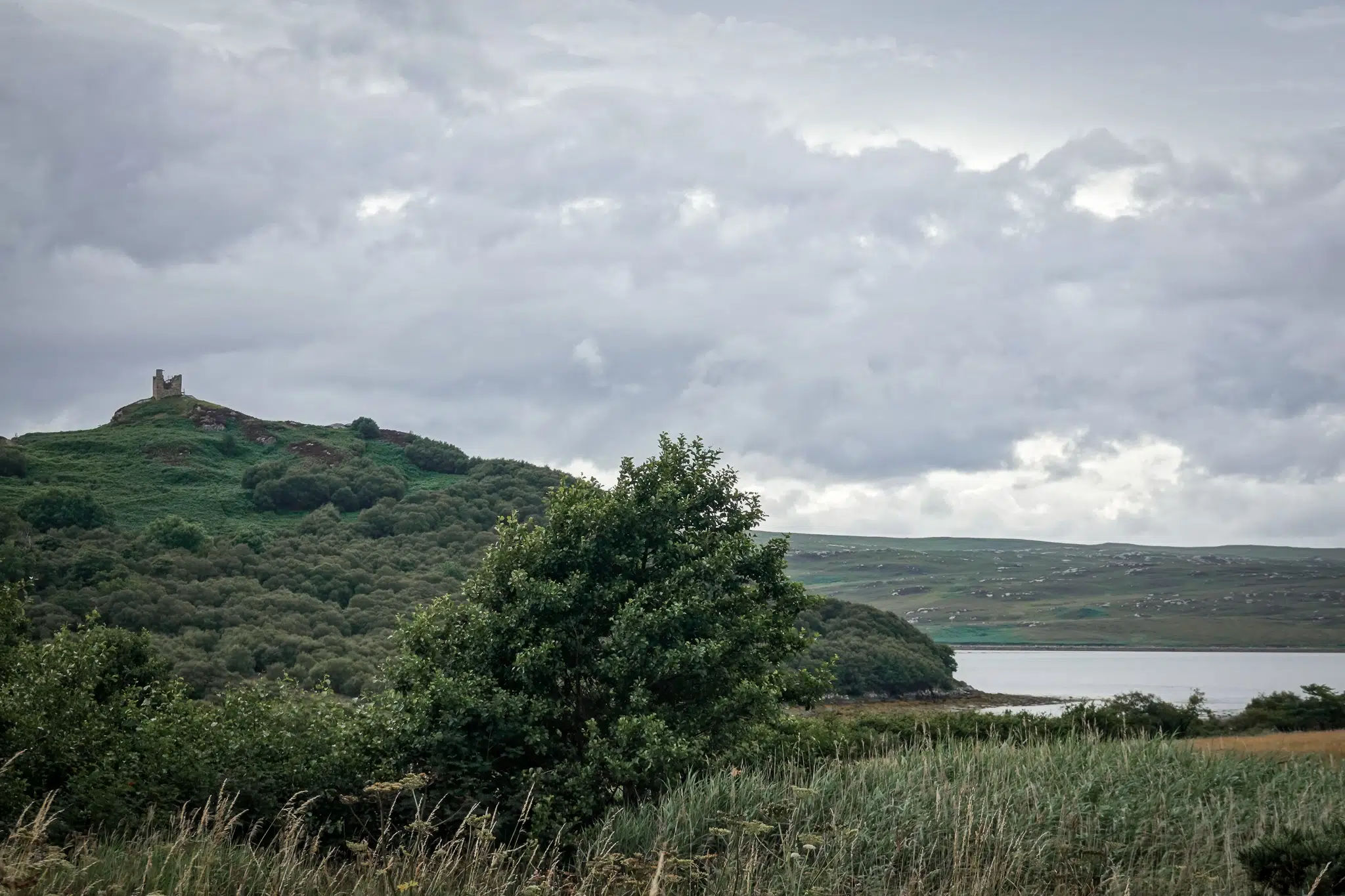 Castle Varrich on the Kyle of Tongue in Scotland