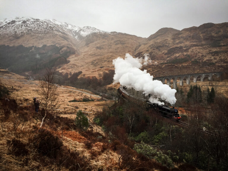 Glenfinnan Viaduct (AKA Harry Potter Bridge and Harry Potter Viaduct), Glenfinnan Viaduct Viewpoint, Scotland