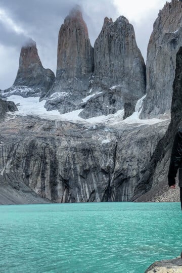 Views of Las Torres from trekking the Torres del Paine W Trek in Patagonia