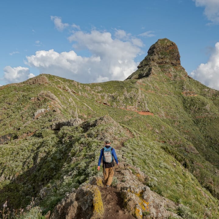 Dan is hiking on Tenerife, doing one of the best hikes in Tenerife – the Roque de Taborno Circuit Trail.