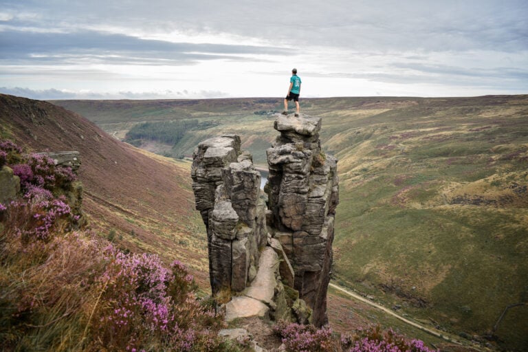 Dan on the Trinnacle Trail in the Peak District