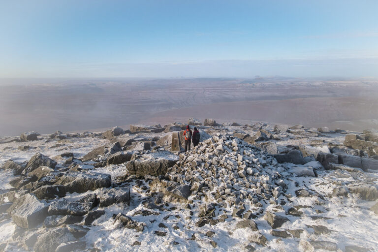 After departing Kettlewell and passing Hag Dyke, Dan and Beck arrive at the Great Whernside Walk summit in the Yorkshire Dales