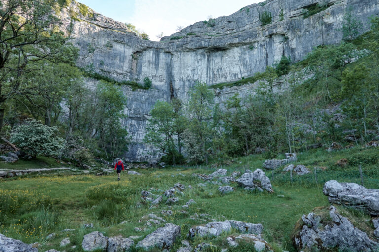 Dan walking on the circular Malham Cove walk, which is one of the best walks in England.