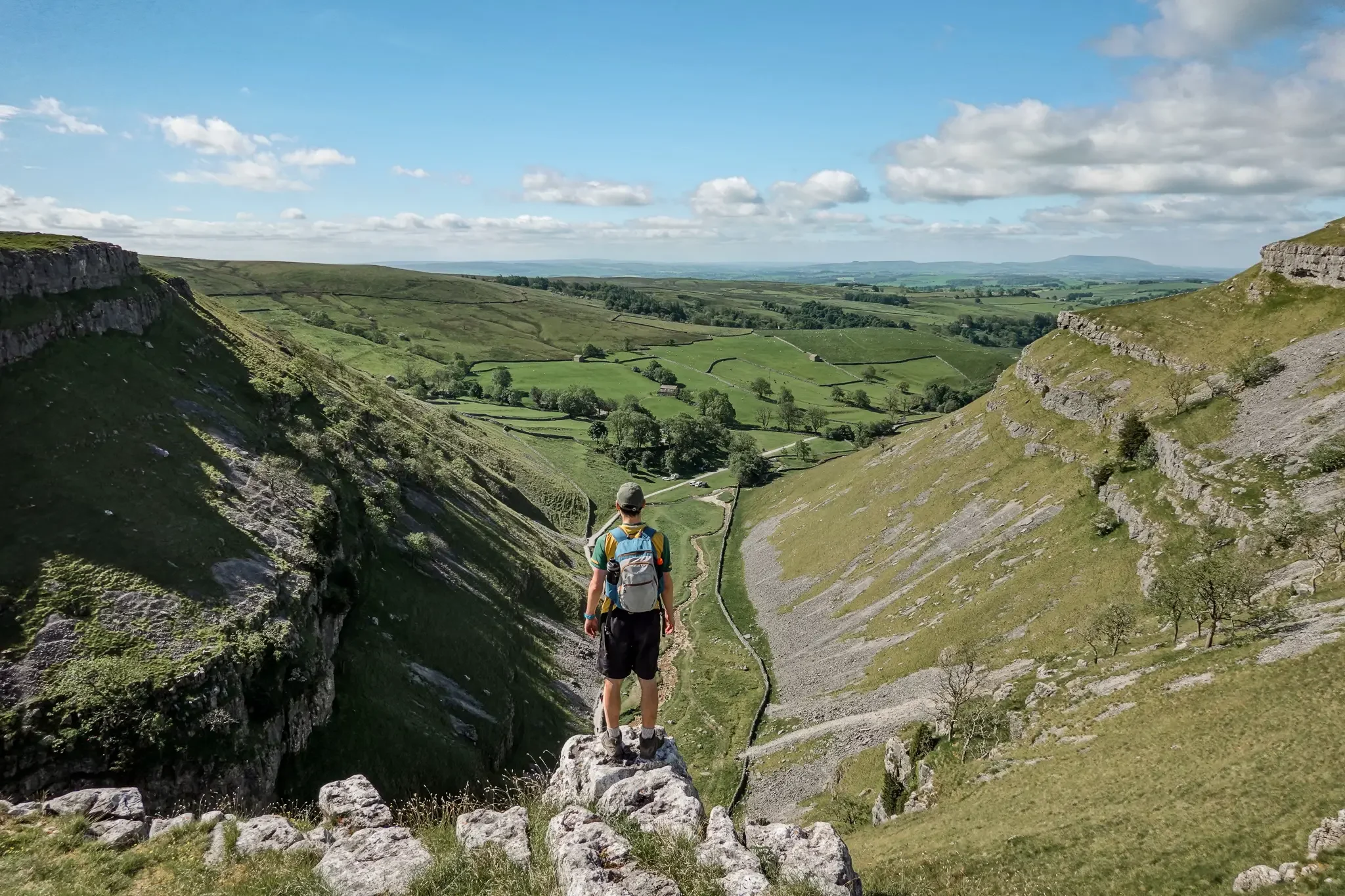 Views of Malham near Gordale Scar and the Gordale Scar Campsite (Camping Ground) in Yorkshire