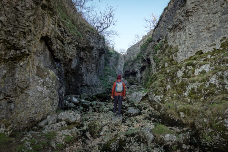 Dan on the Trollers Gill Walk, which starts near Parcevall Hall Gardens in Skyreholme