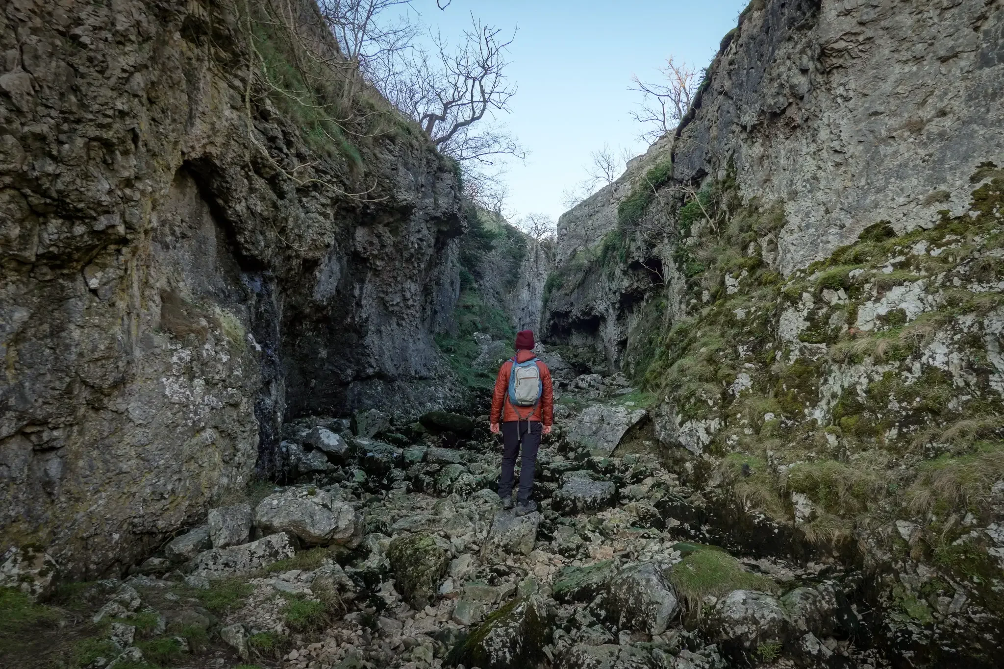 Dan on the Trollers Gill Walk, which starts near Parcevall Hall Gardens in Skyreholme