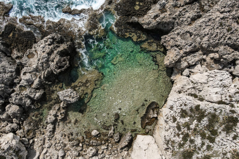 Aerial view of Pool of Venus (Piscina di Venere AMP Capo Milazzo)
