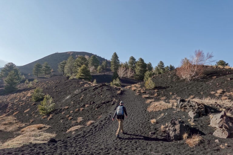 Dan on Sentiero Natura Monti Sartorius on Mount Etna near Rifugio Citelli