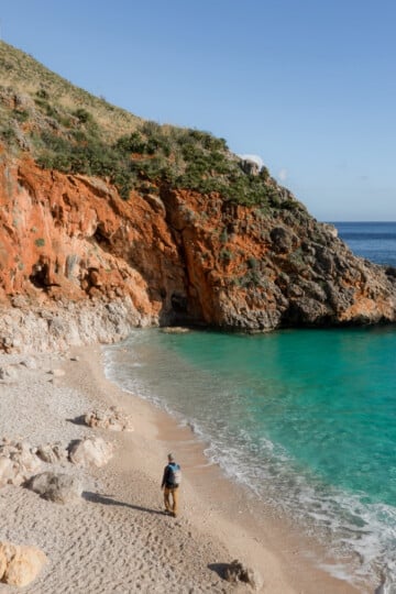Dan at Cala Capreria in Riserva dello Zingaro