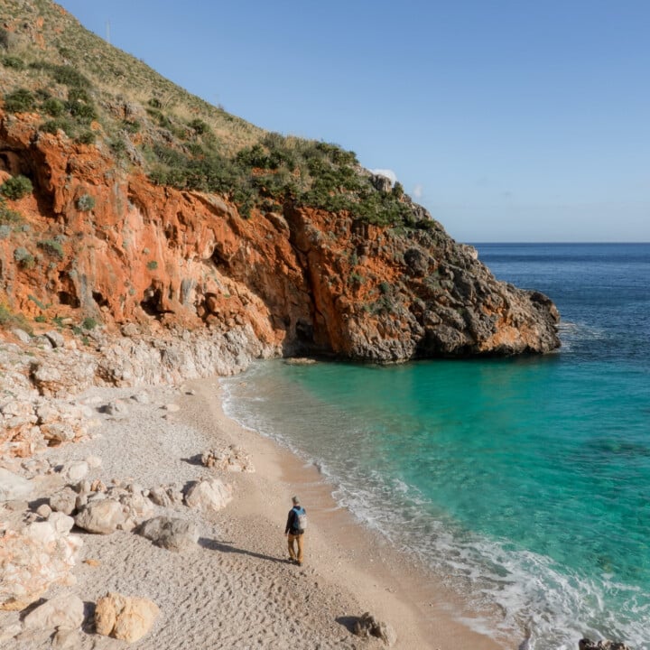 Dan at Cala Capreria in Riserva dello Zingaro