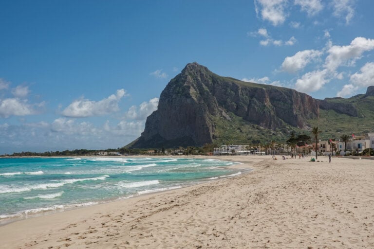 Views of Monte Monaco from Spiaggia San Vito lo Capo in Sicily