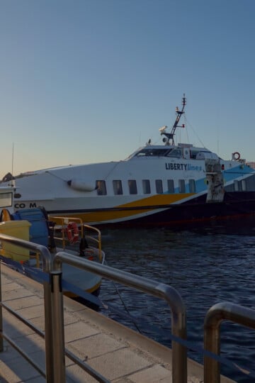 Dan waits for the ferry from Trapani to Favignana