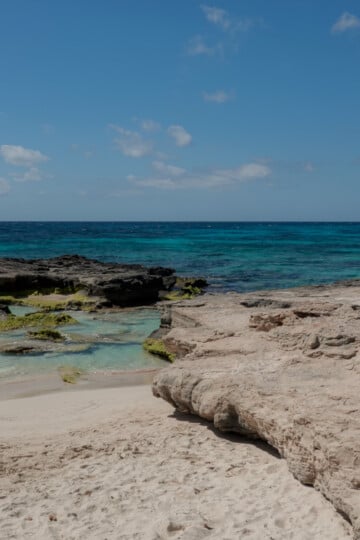 Beck at one of the best beaches on Favignana Island (Isola di Favignana), near Sicily