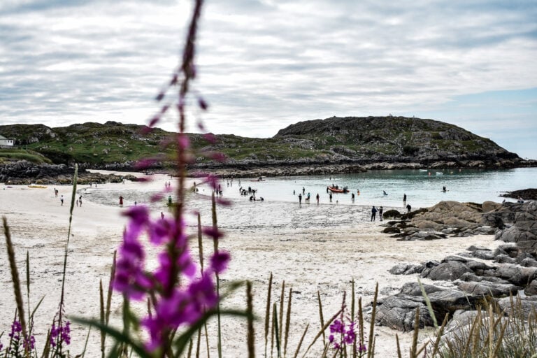 Achmelvich Beach next to Clachtoll Scotland