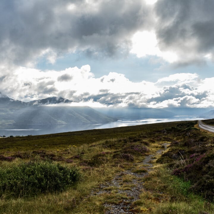 driving to Ullapool in Scotland on the NC500