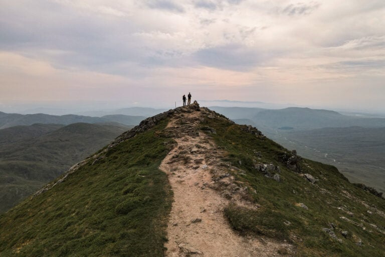 Beck and Dan at Ben Vorlich before walking to Stuc a'Chroin