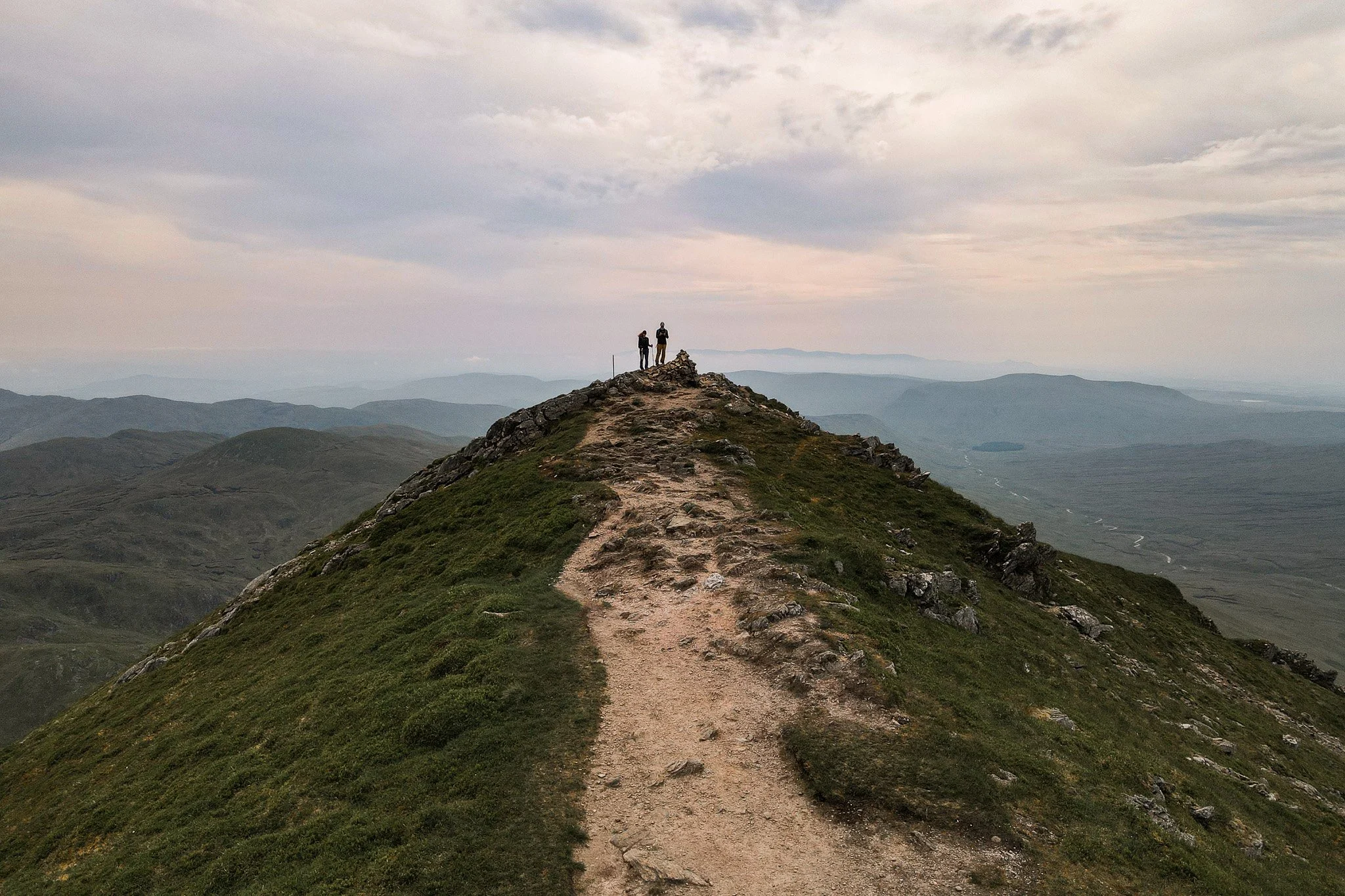 Beck and Dan at Ben Vorlich before walking to Stuc a'Chroin