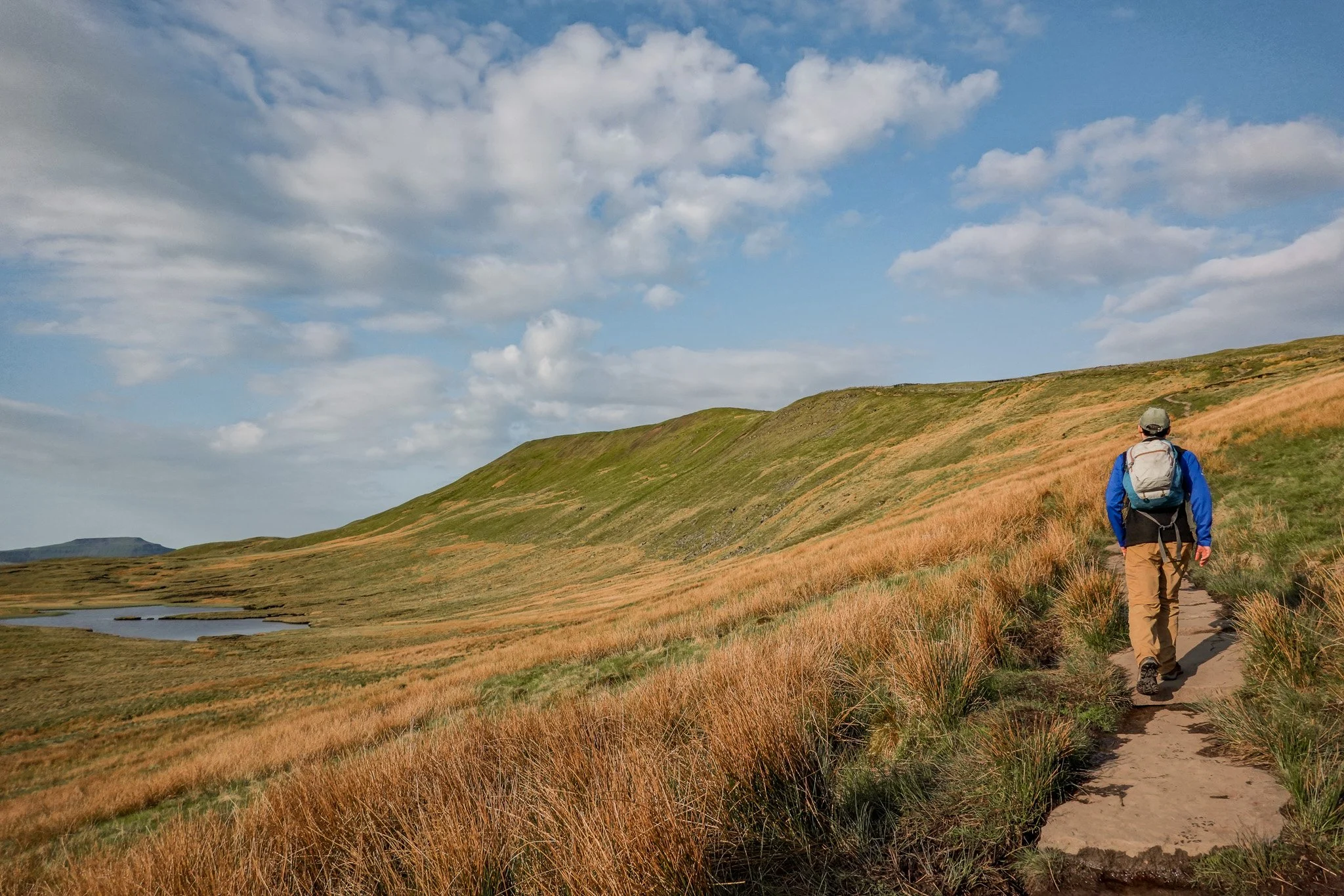Dan walks to Whernside after passing the Ribblehead Viaduct