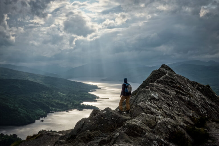 Dan atop Ben A'an, enjoying views of Loch Katrine