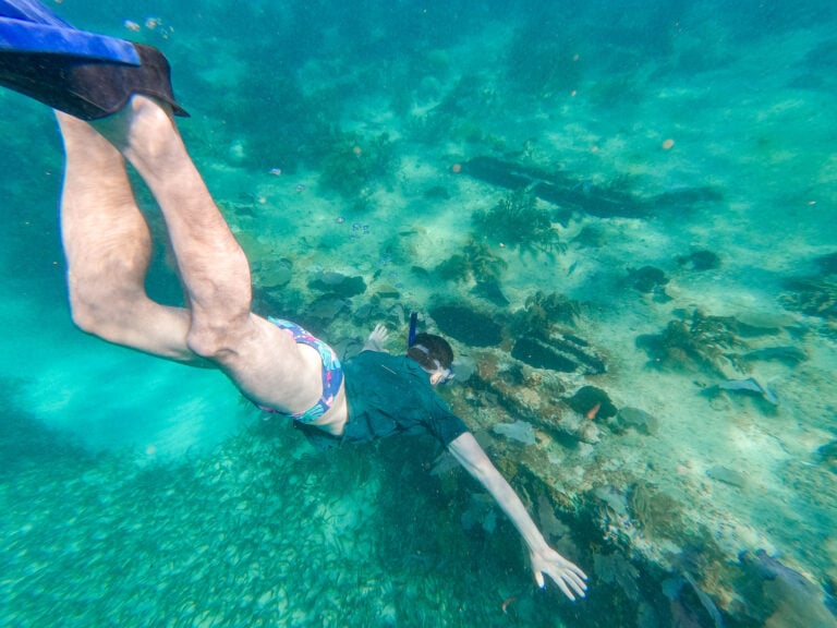 Dan snorkeling in the Belize Barrier Reef