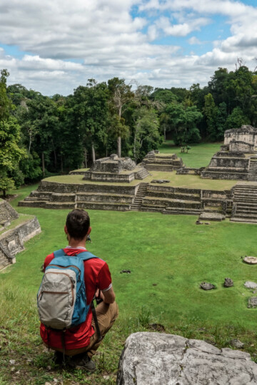Dan visiting Caracol from San Ignacio in Belize