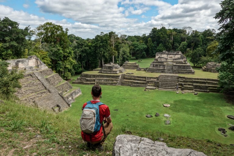 Dan visiting Caracol from San Ignacio in Belize