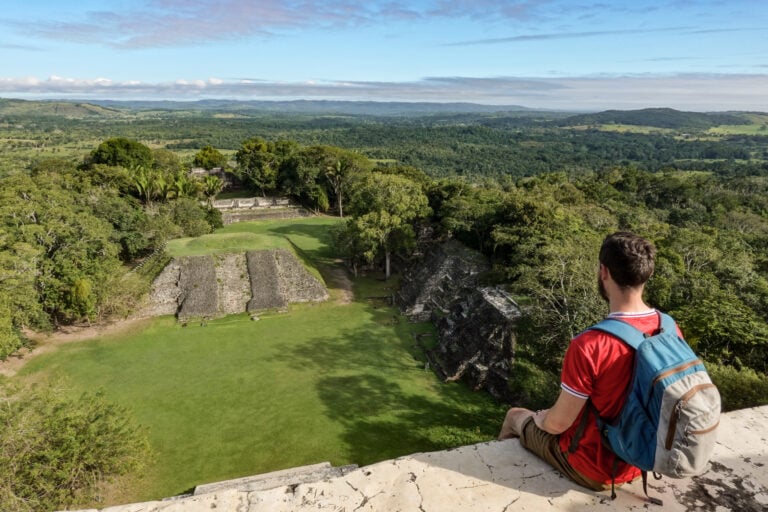 Dan at the Xunantunich Mayan ruins