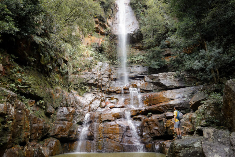 Dan at the bottom of Kellys Falls