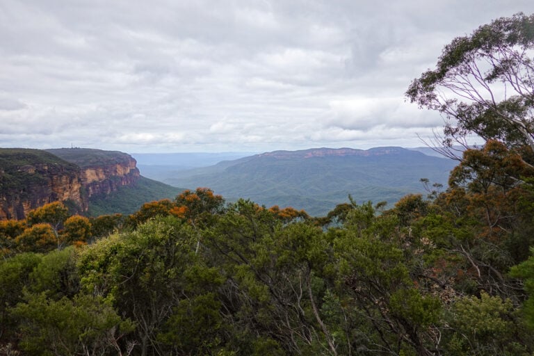 The views of Jamison Valley from the Wentworth Falls Lookout