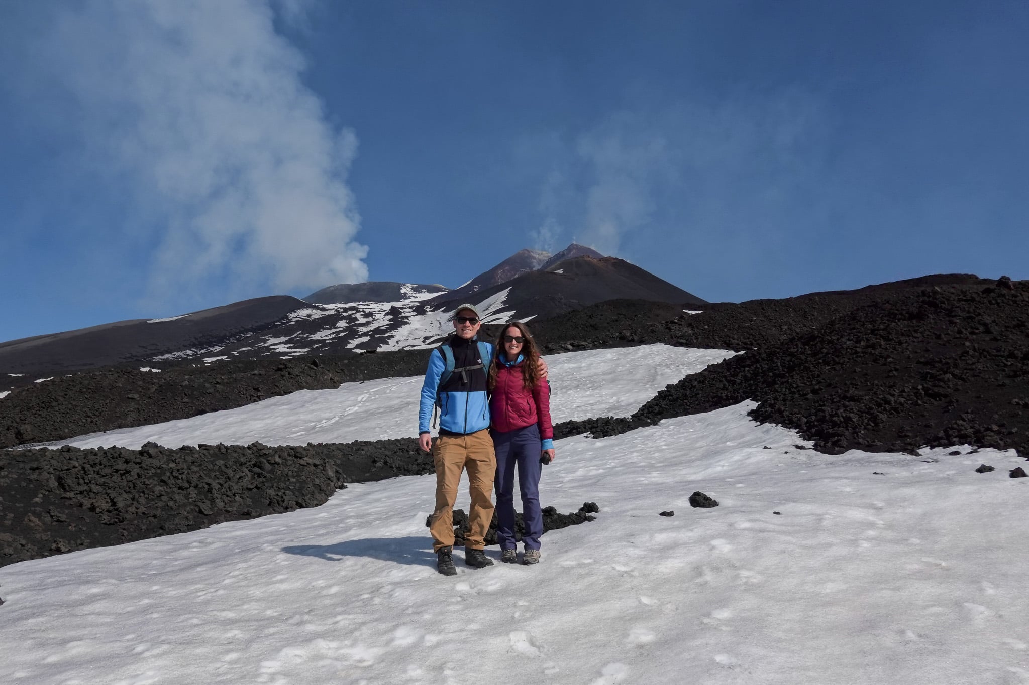 Dan and Beck at Mount Etna
