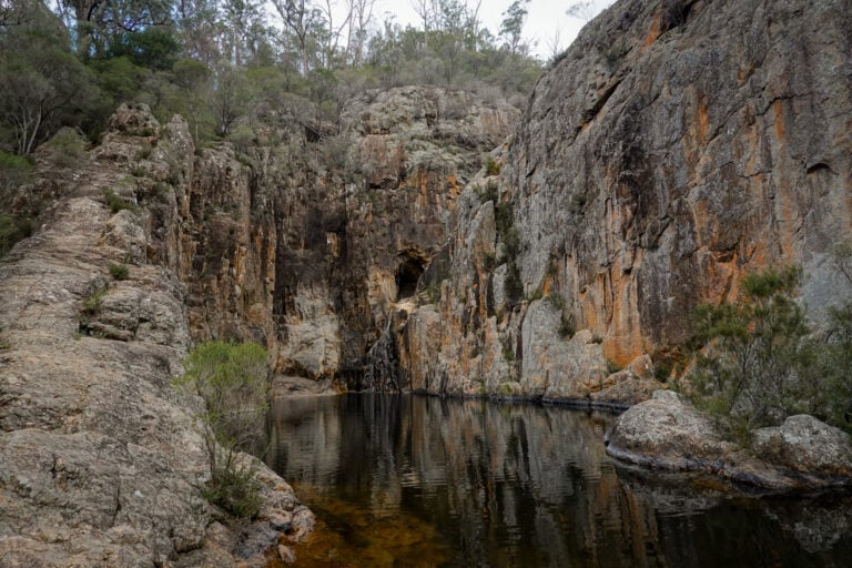 Nethercote Falls – a small waterfall not flowing as powerfully as usual
