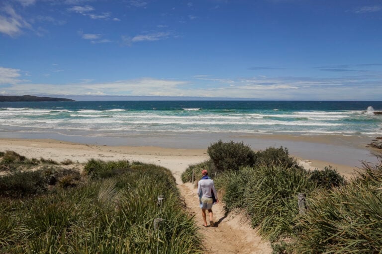 Walking to Cave Beach Booderee National Park
