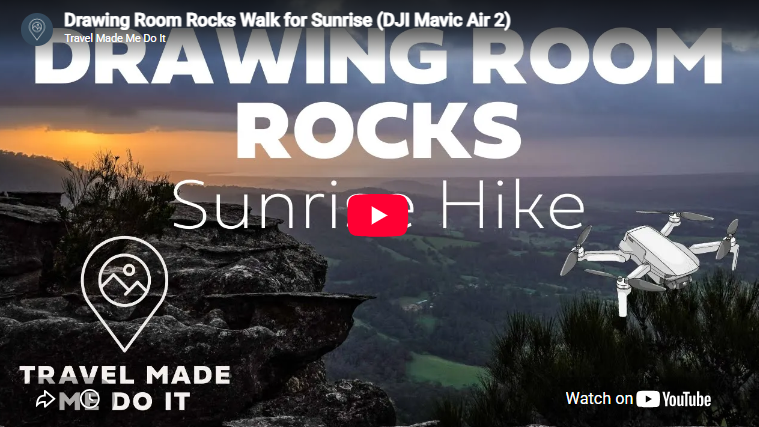 Sunrise on a cloudy morning at the Drawing Room Rocks