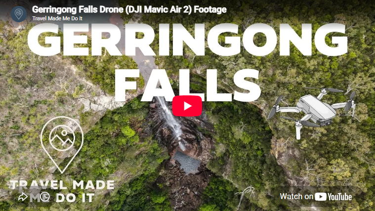 An aerial view of Gerringong Falls