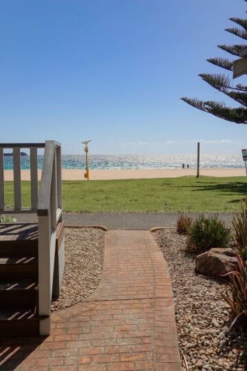 Views from cabins at Kendalls on the Beach Holiday Park in Kiama