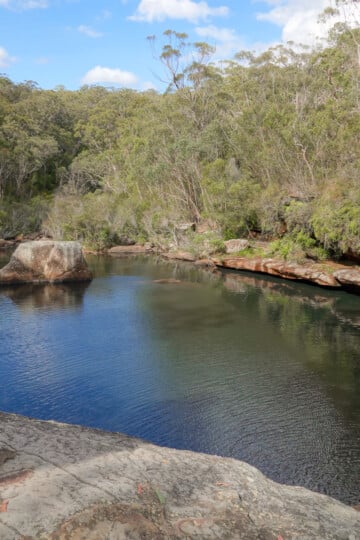 A large swimming hole called Minerva Pool found along the Minerva Pool Walking Track